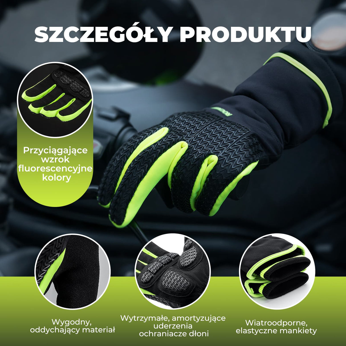 ROCKBROS Rękawice KPU Z Długimi Palcami I Grubymi Palcami Umożliwiają Dotykanie Ekranów Zimowe -S339 Rękawiczki