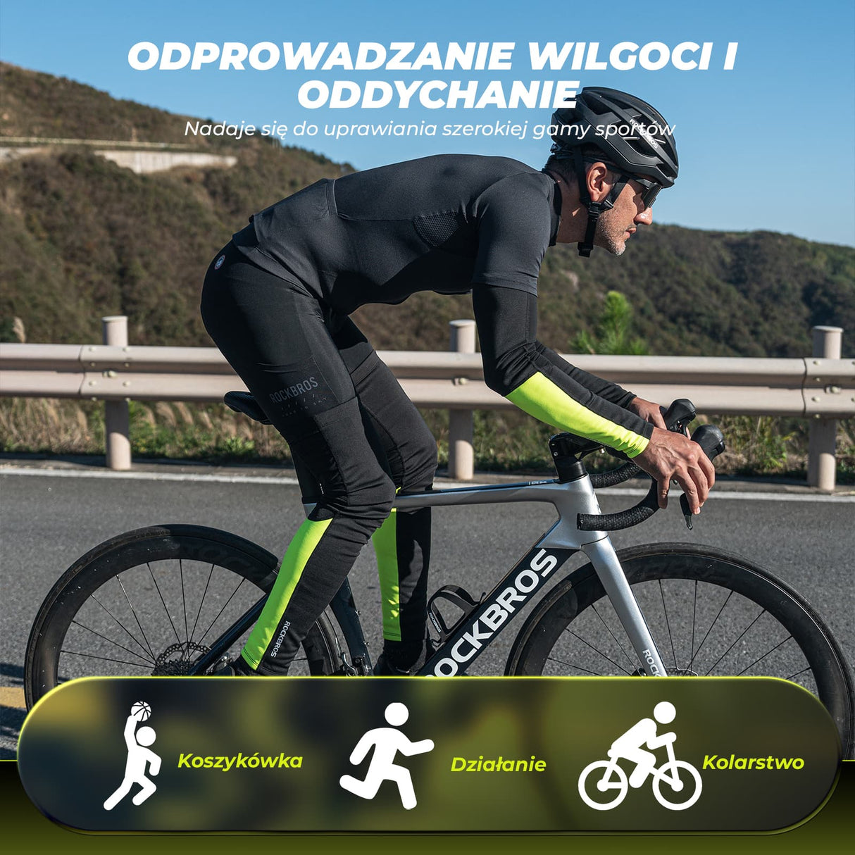 ROCKBROS Rękawki Zimowe Sportowe Pogrubiona Podszewka Elastzcyne-XT089 Rękawy