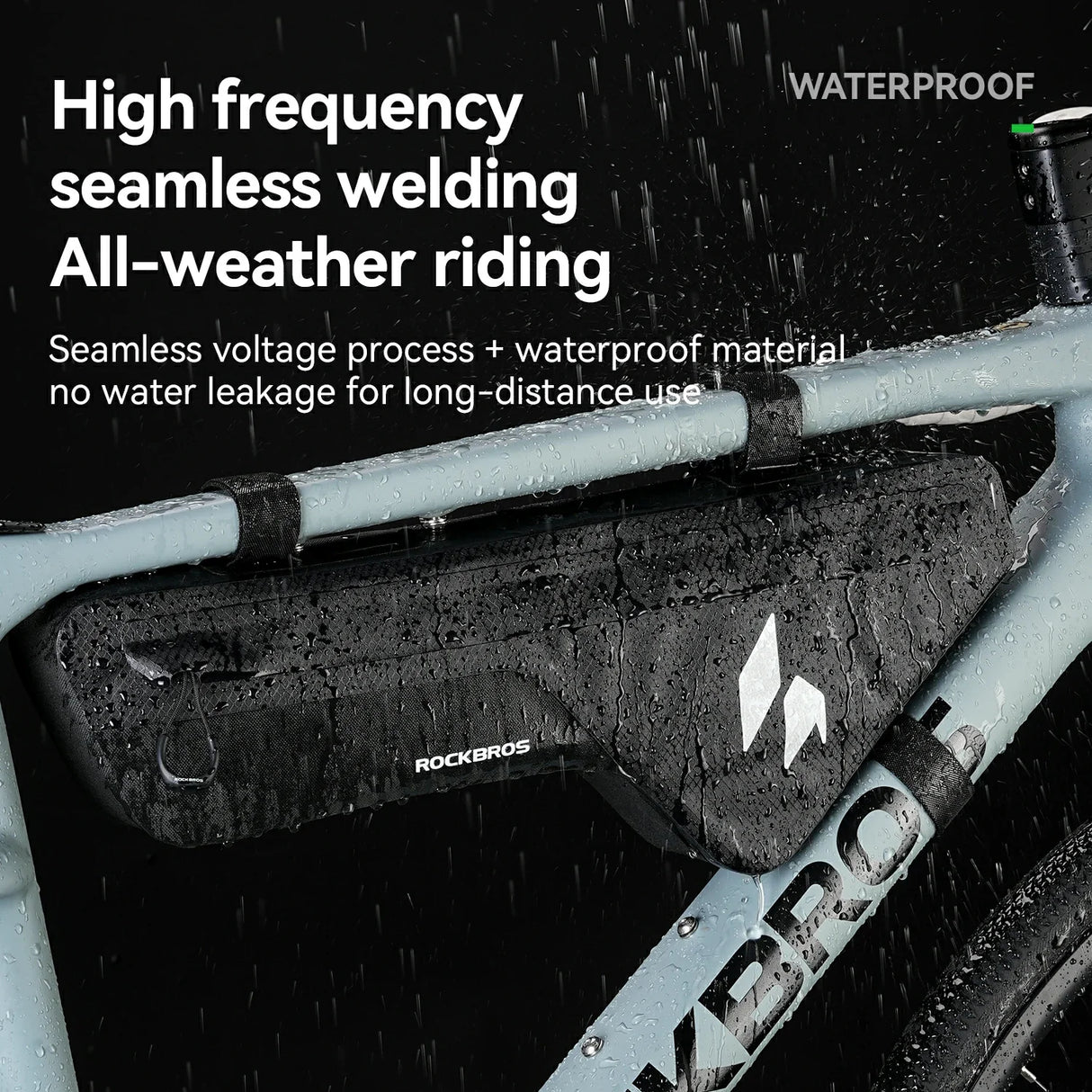 ROCKBROS RideMate Torba na Ramę 100% Wodoodporna, 1,9 L na Rurę Dolną-AS-152 Torba na dolną rurę