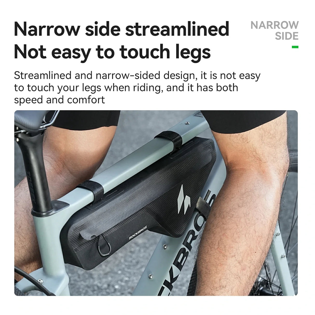 ROCKBROS RideMate Torba na Ramę 100% Wodoodporna, 1,9 L na Rurę Dolną-AS-152 Torba na dolną rurę