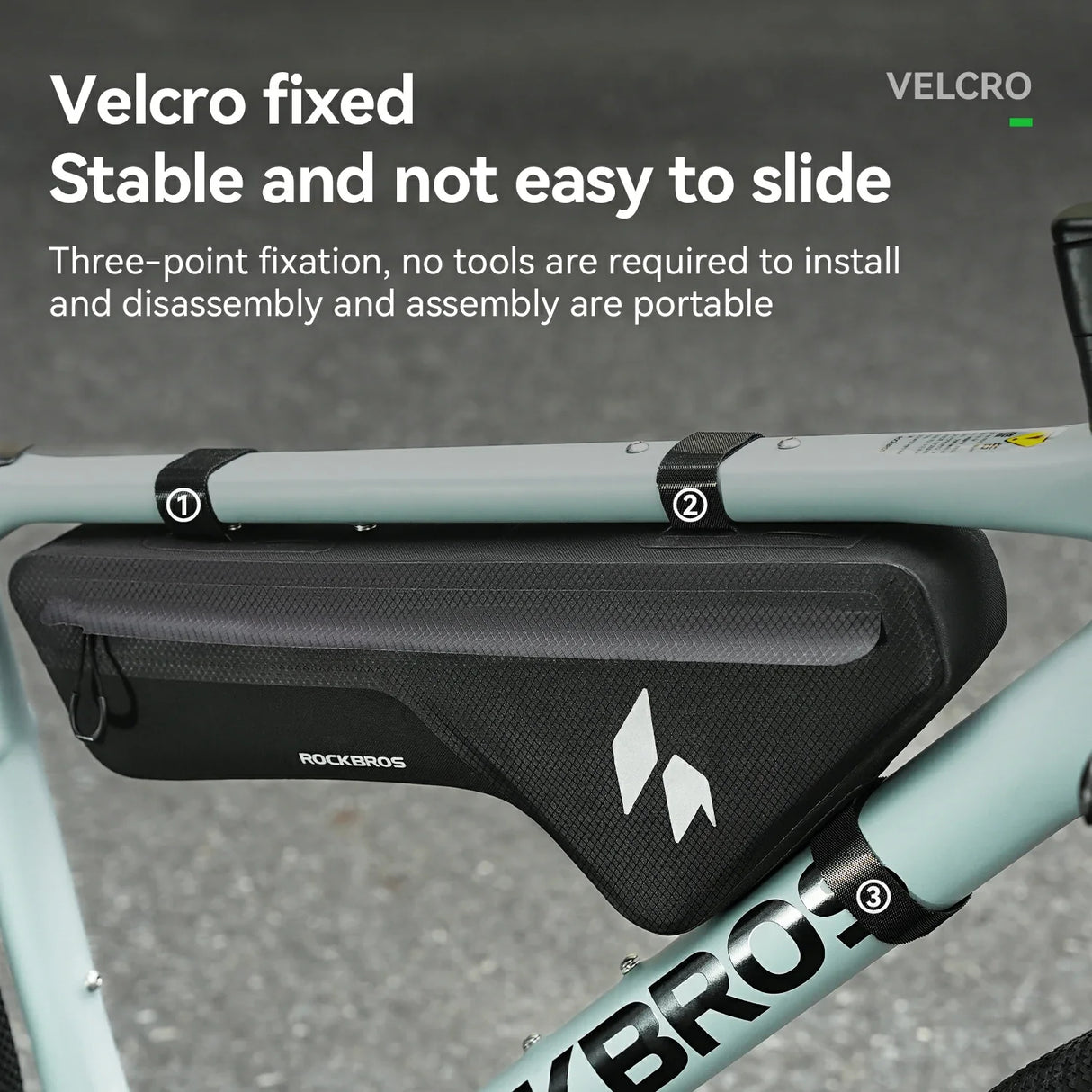 ROCKBROS RideMate Torba na Ramę 100% Wodoodporna, 1,9 L na Rurę Dolną-AS-152 Torba na dolną rurę