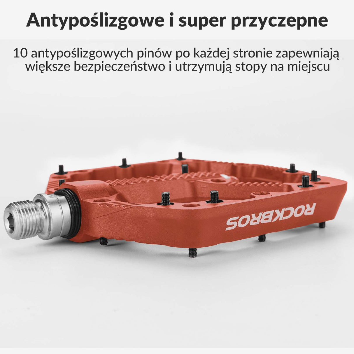 ROCKBROS rowerowe pedały nylonowe, antypoślizgowe, odporne na zużycie pedały 9/16 cala, idealne do rowerów