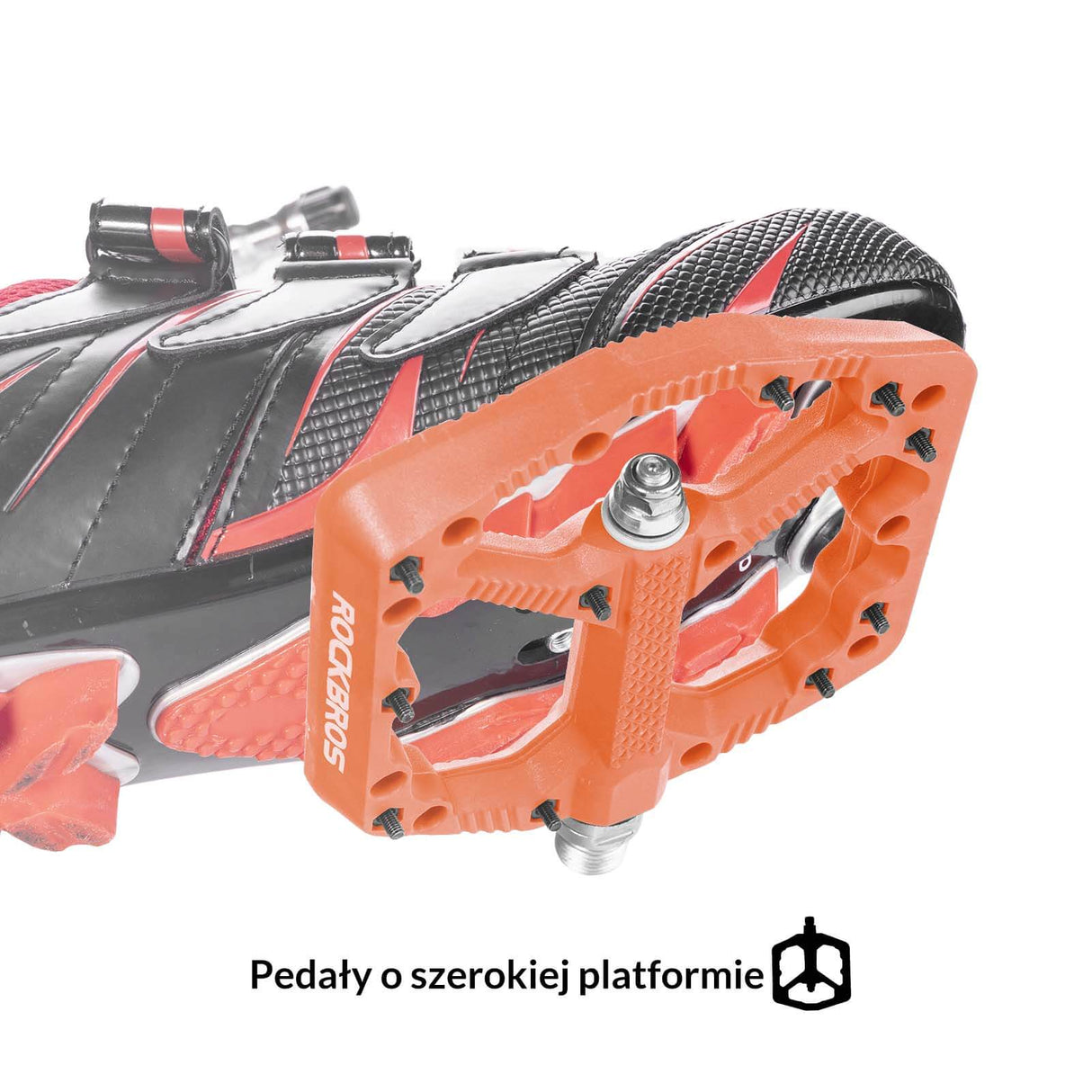 ROCKBROS rowerowe pedały nylonowe, antypoślizgowe, odporne na zużycie pedały 9/16 cala, idealne do rowerów