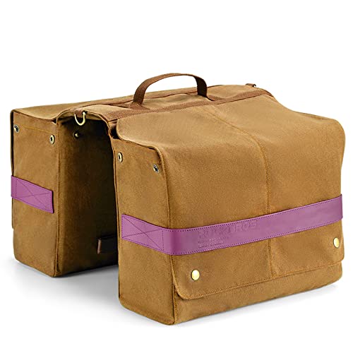 ROCKBROS Sakwy Rowerowe Składane, Z Uchwytem, łatwe W Montażu, 27 Litrów-A21 Torby na bagażnikBrązowy