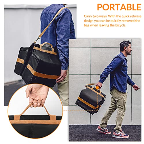 ROCKBROS Sakwy Rowerowe Składane, Z Uchwytem, łatwe W Montażu, 27 Litrów-A21 Torby na bagażnik