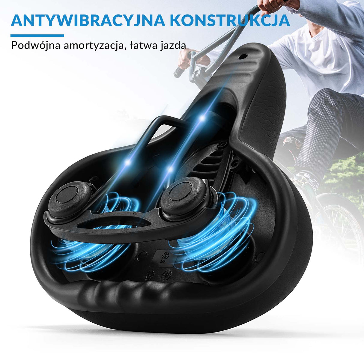 ROCKBROS ROCKBROS Siodełko Rowerowe Ergonomiczne Wodoodporne Siedzisko Memory Foam Siodełka rowerowe