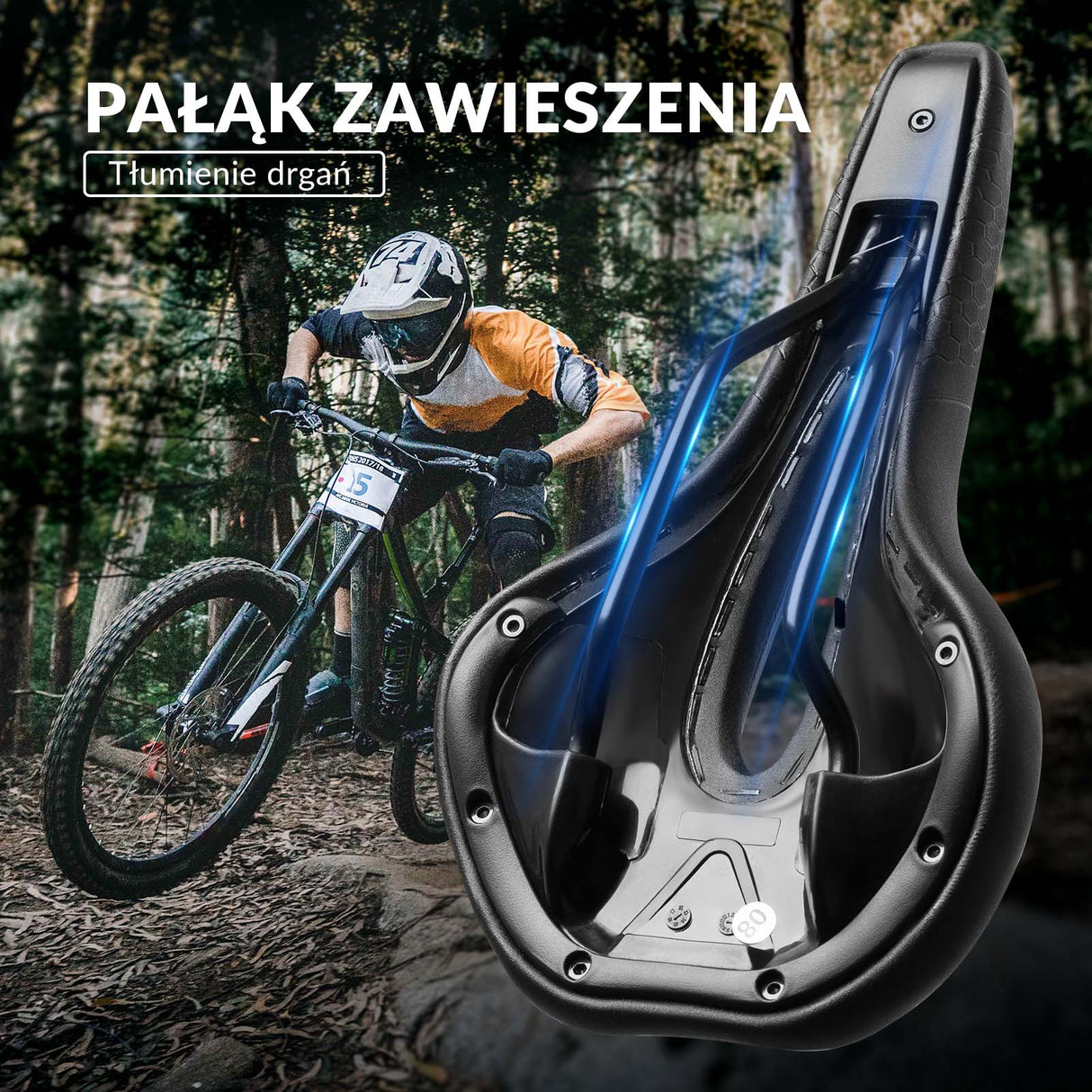 ROCKBROS ROCKBROS Siodełko Rowerowe Ergonomiczne Wodoodporne Siedzisko Memory Foam Siodełka rowerowe