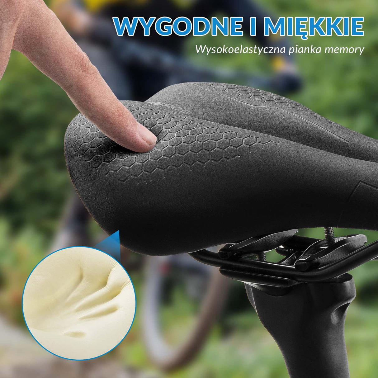 ROCKBROS ROCKBROS Siodełko Rowerowe Ergonomiczne Wodoodporne Siedzisko Memory Foam Siodełka rowerowe