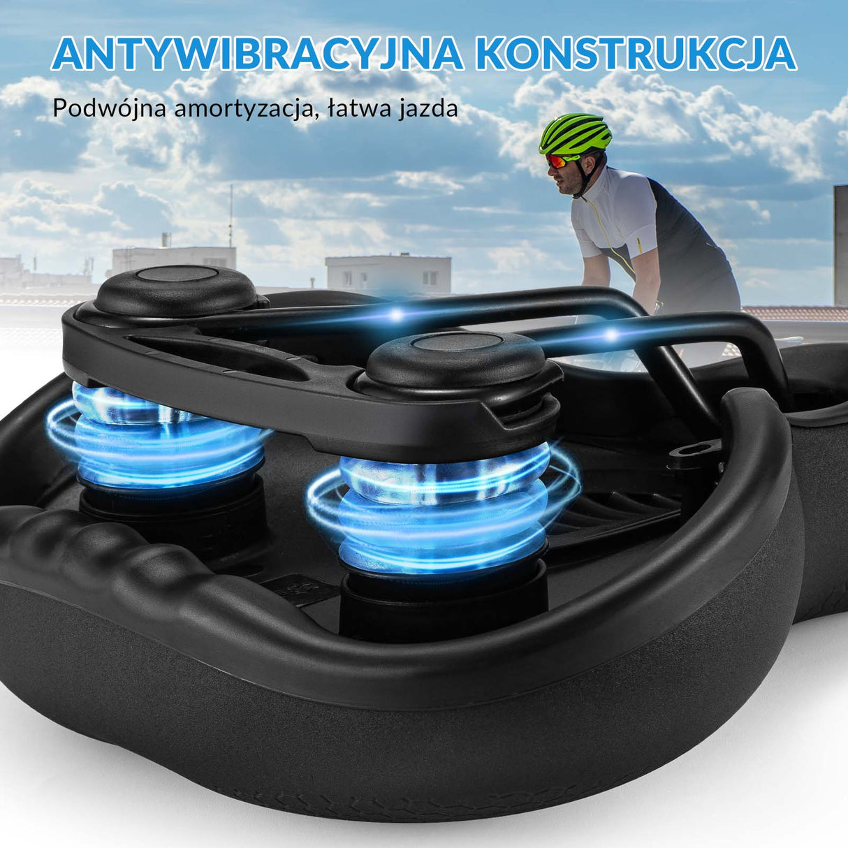 ROCKBROS ROCKBROS Siodełko Rowerowe Ergonomiczne Wodoodporne Siedzisko Memory Foam Siodełka rowerowe
