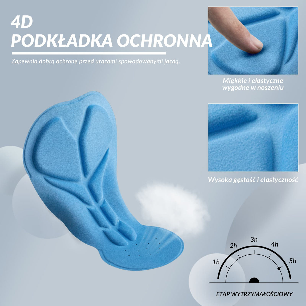 ROCKBROS Męskie Długie Kompresyjne Spodnie Rowerowe z Wkładką Legginsy Spodnie