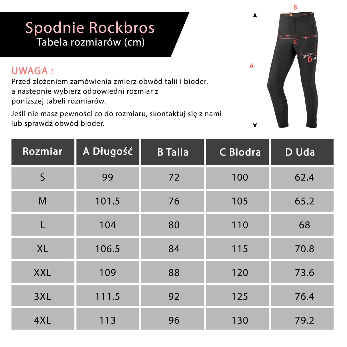 ROCKBROS Spodnie Kolarskie Męskie Oddychające o Wysokiej Elastyczności-YPK010-1 Spodnie