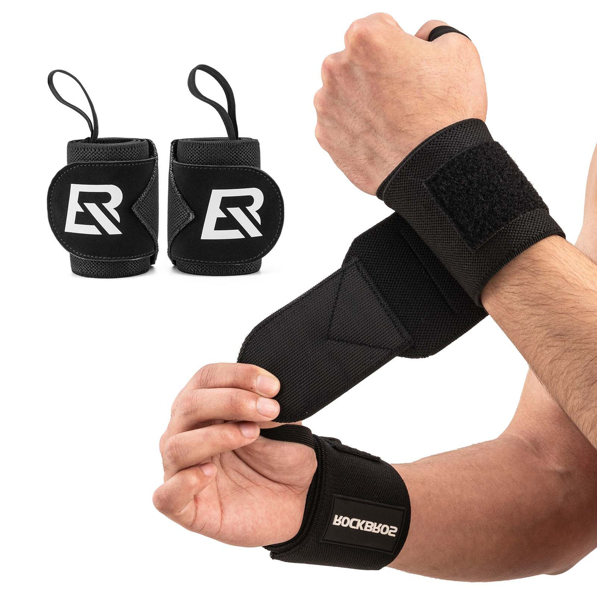 ROCKBROS Sportowe Bandaże na Nadgarstek do Treningu i Fitnessu 45 cm 1 Para