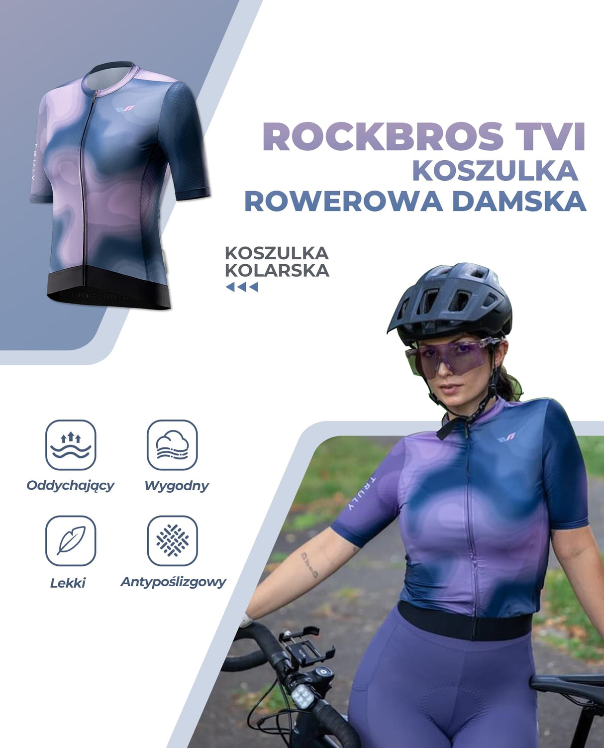 ROCKBROS TVI Damska Koszulka Rowerowa Komfort i Styl na Letnie Wyprawy Koszulki