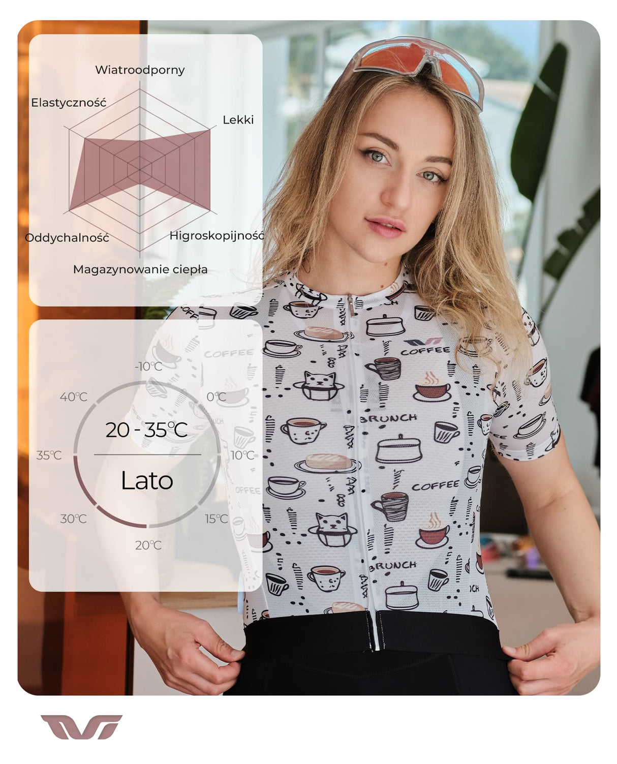 ROCKBROS TVI Damska Koszulka Rowerowa Szybkoschnąca i Stylowa Koszulki