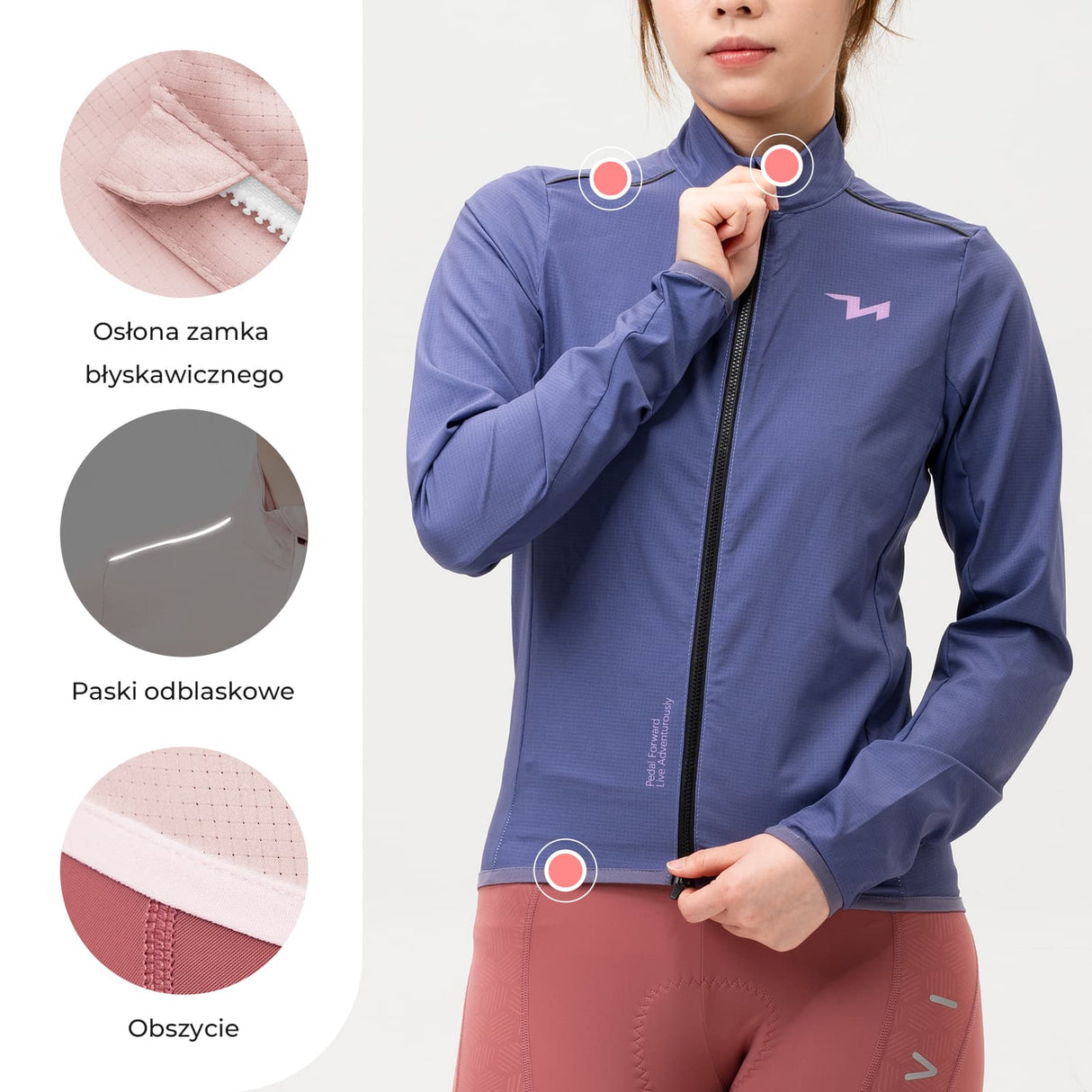 ROCKBROS TVI Damska Kurtka Rowerowa Wiatroszczelna-YPW069 Kurtki