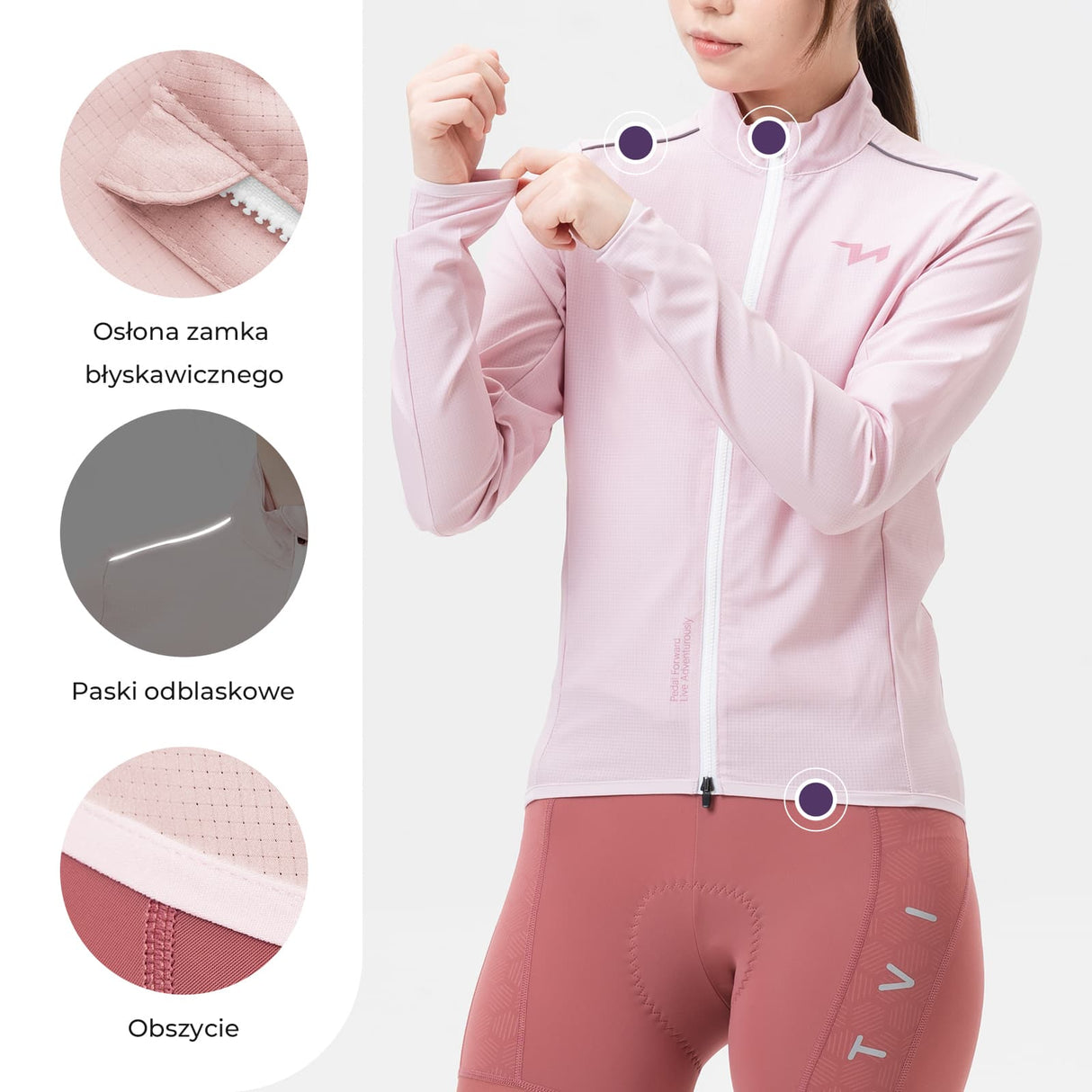 ROCKBROS TVI Damska Kurtka Rowerowa Wiatroszczelna-YPW069 Kurtki