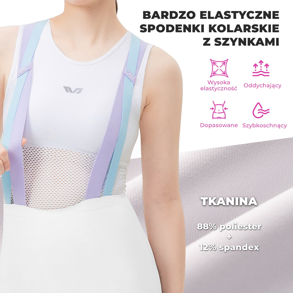 ROCKBROS TVI Damskie Spodenki Rowerowe Na Szelkach-YDDK017-1 Spodenki rowerowe na szelkach