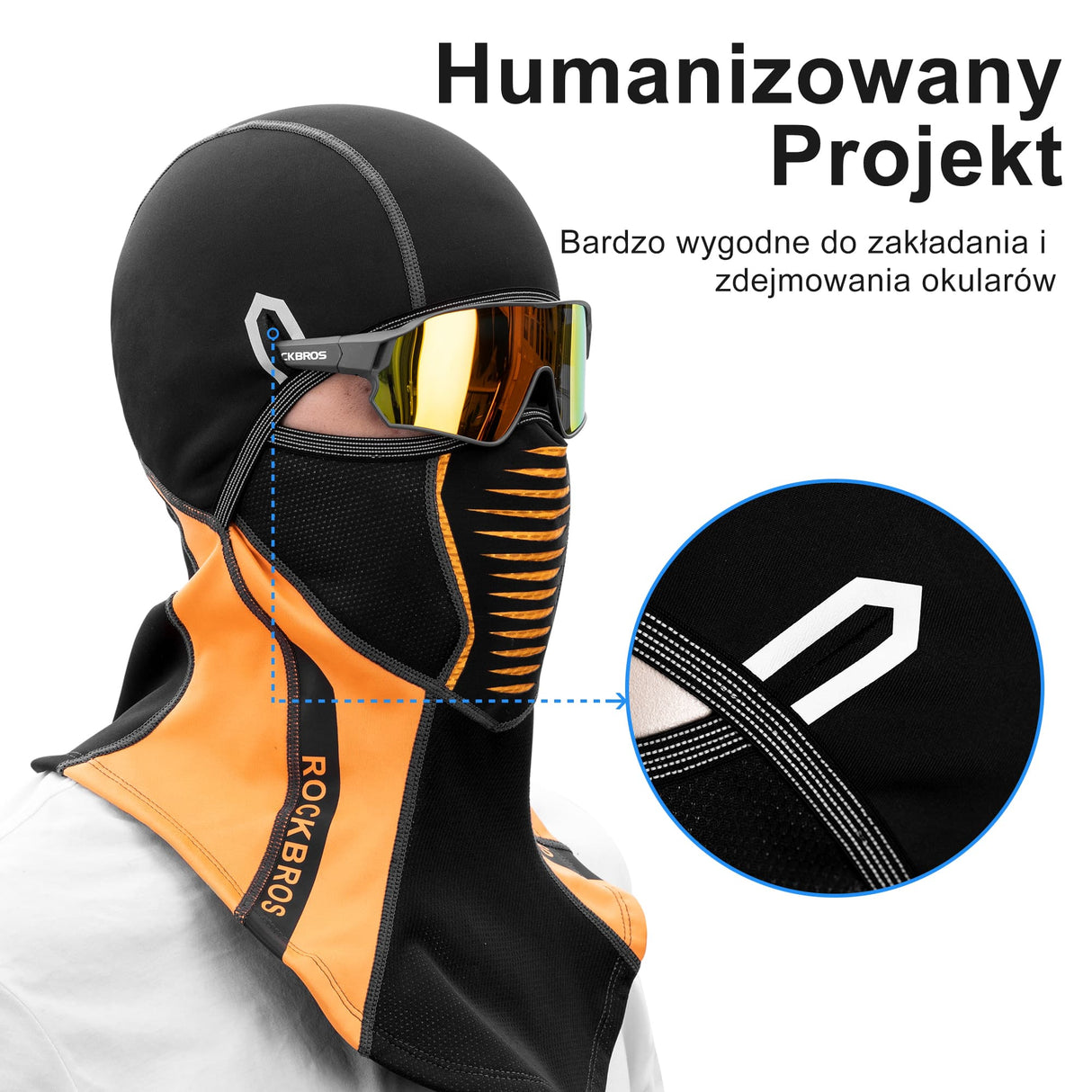 ROCKBROS Kominiarka Zimowa, Ocieplana Wielofunkcjonalna dla Kobiet i Mężczyzn Kominiarki