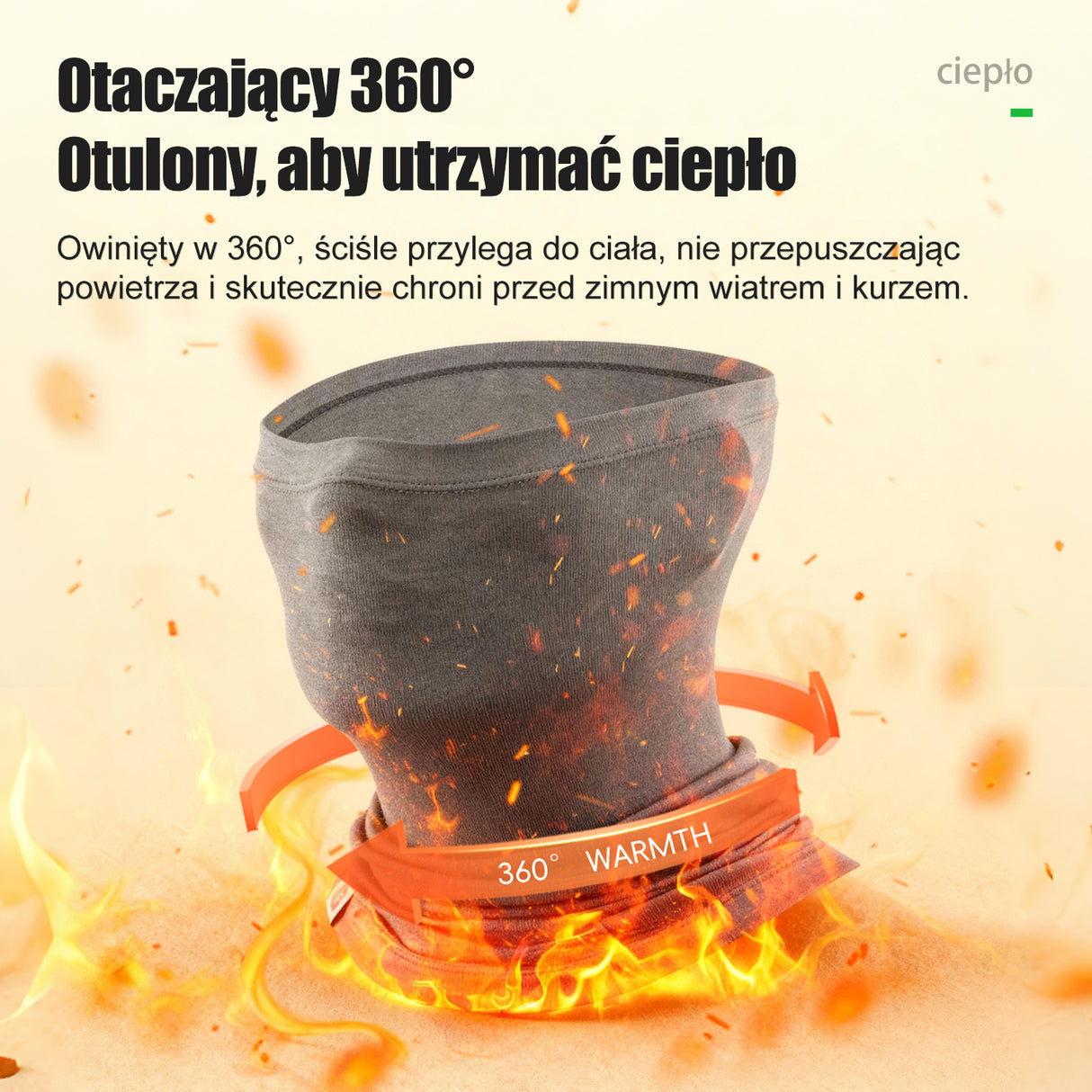 ROCKBROS Termiczny Komin Zimowy z Wełny -YDWB005 Kominiarki