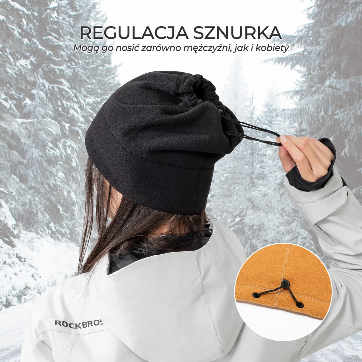 ROCKBROS Półmaska na Twarz,Szalik i Czapka 3 W 1-M012 Kominiarki