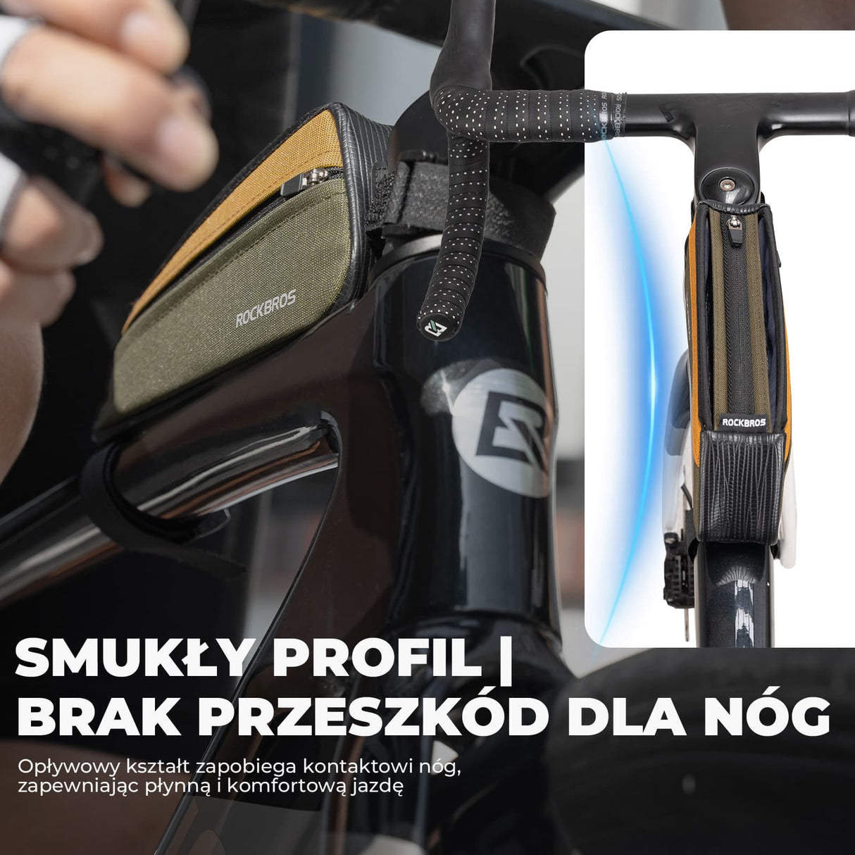 ROCKBROS Torby na Ramę Odporna Na Zarysowania I Ścieranie 0,25l Torby na ramę