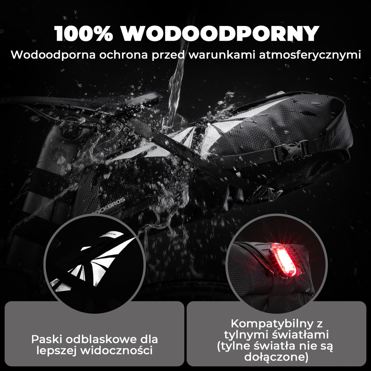 Torba Podsiodłowa Rowerowa Wodoszczelna, Pojemna i Bezpieczna 8 L