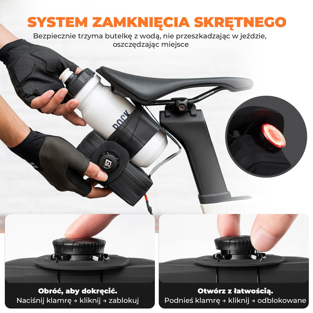 ROCKBROS Wodoodporna Wielofunkcyjna Torba Podsiodłowa Rowerowa-AS-150 Torby podsiodłowe