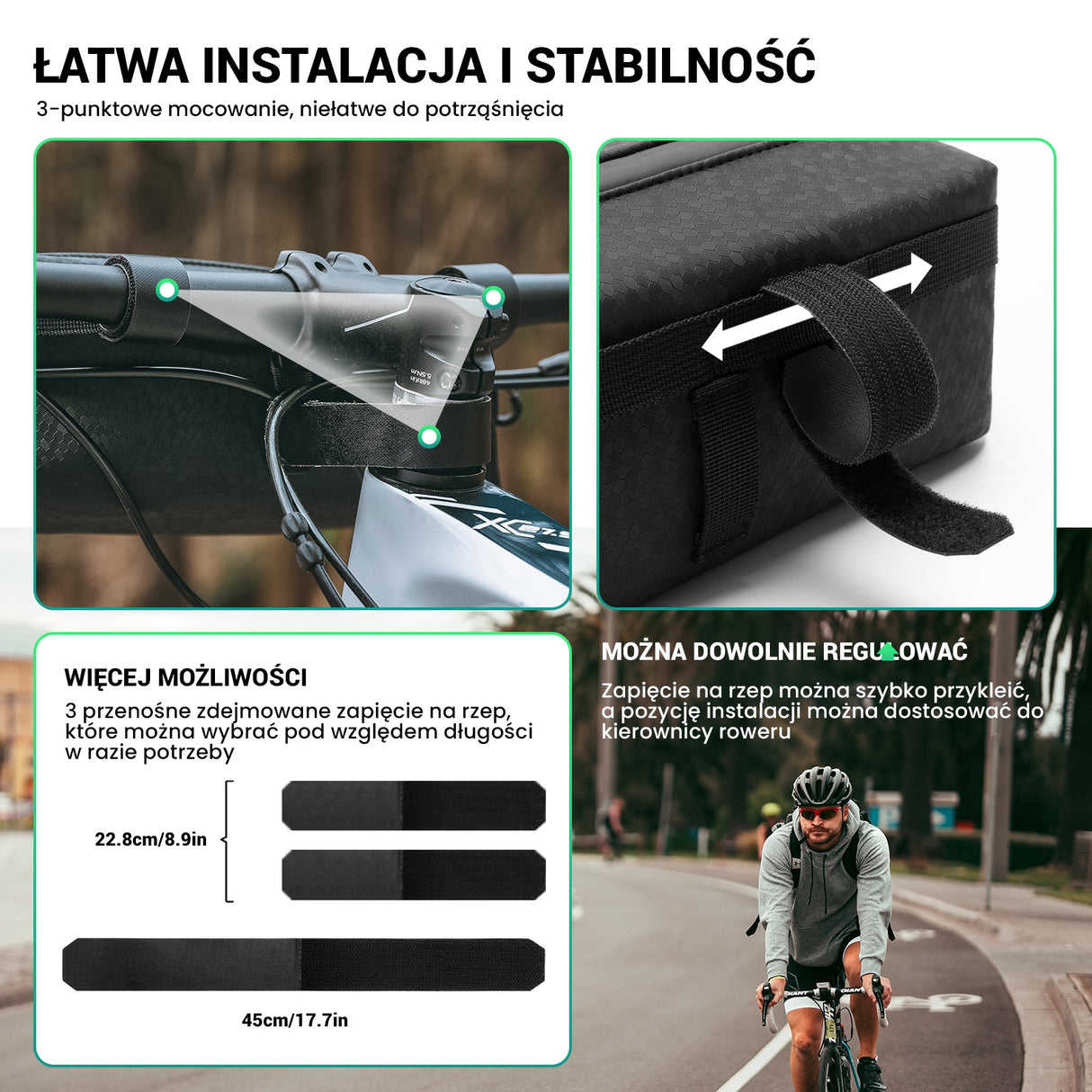 ROCKBROS Torba Przednia Prostokątna Duża Pojemność 2L-B111 Torba Przednia