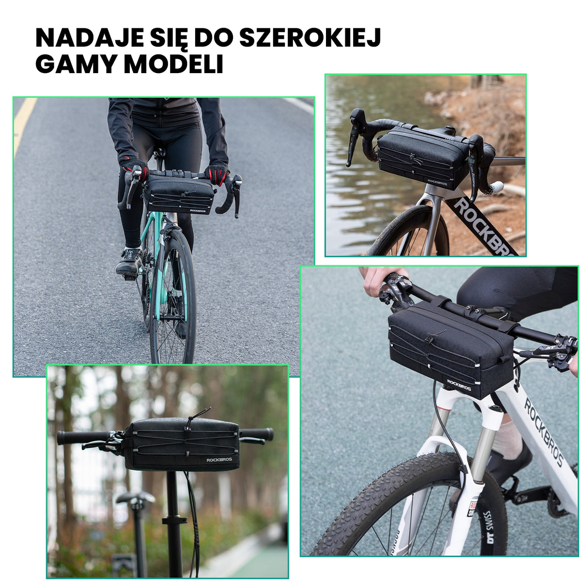 ROCKBROS Torba Przednia Prostokątna Duża Pojemność 2L-B111 Torba Przednia