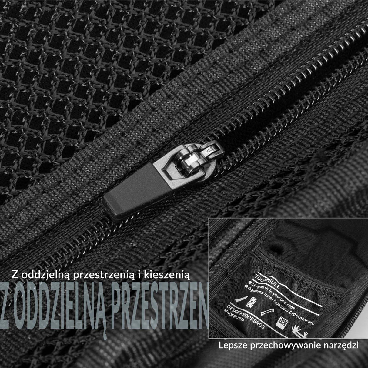 ROCKBROS ROCKBROS Torba Rowerowa Podróżna Przenośna Wielofunkcyjna Wodoodporna Sakwa Narzędzia do naprawy roweru