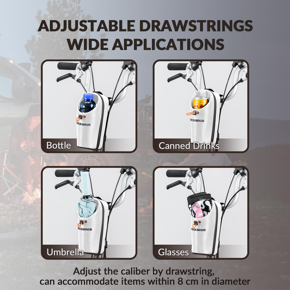 ROCKBROS Torba na Bidon na Kierownicę Rowerową Sztywna 1,5L-P002 Torby na kierownicę