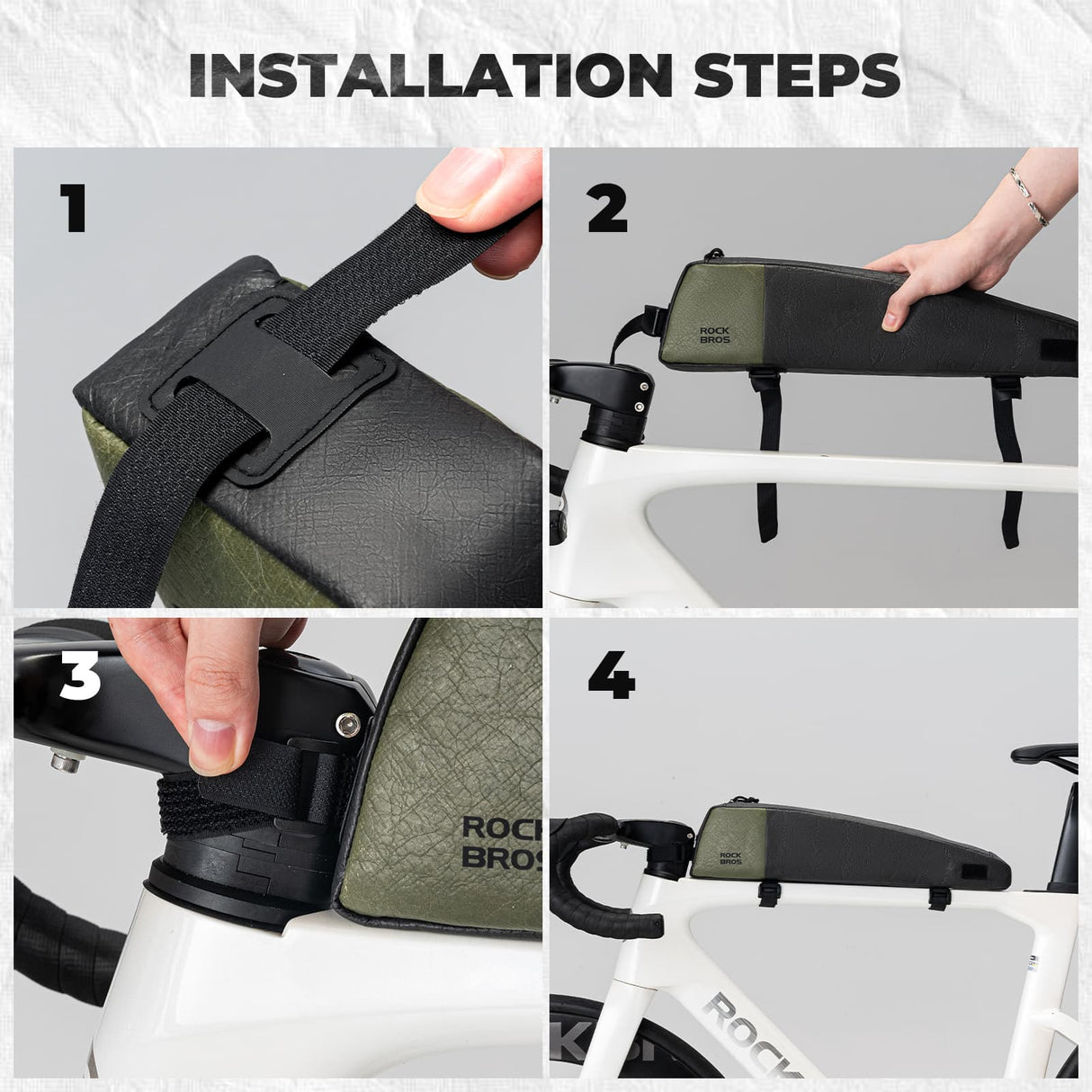 ROCKBROS Ekologiczna Torby na ramę Wydłużona 0,9 L-DB005 Torby na ramę