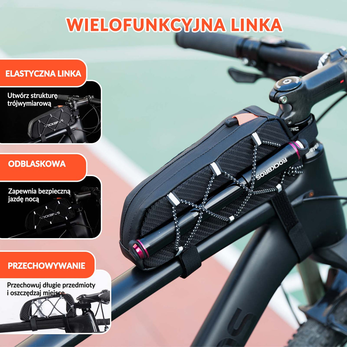 ROCKBROS Torba na Ramę Rowerowa Wodoodporność1 L Torby na ramę