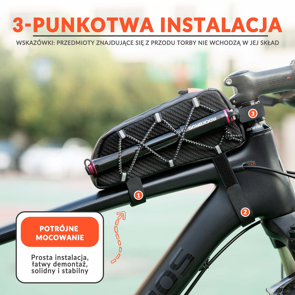 ROCKBROS Torba na Ramę Rowerowa Wodoodporność1 L Torby na ramę