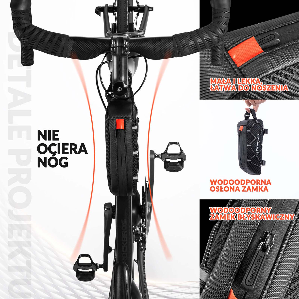 ROCKBROS Torba na Ramę Rowerowa Wodoodporność1 L Torby na ramę