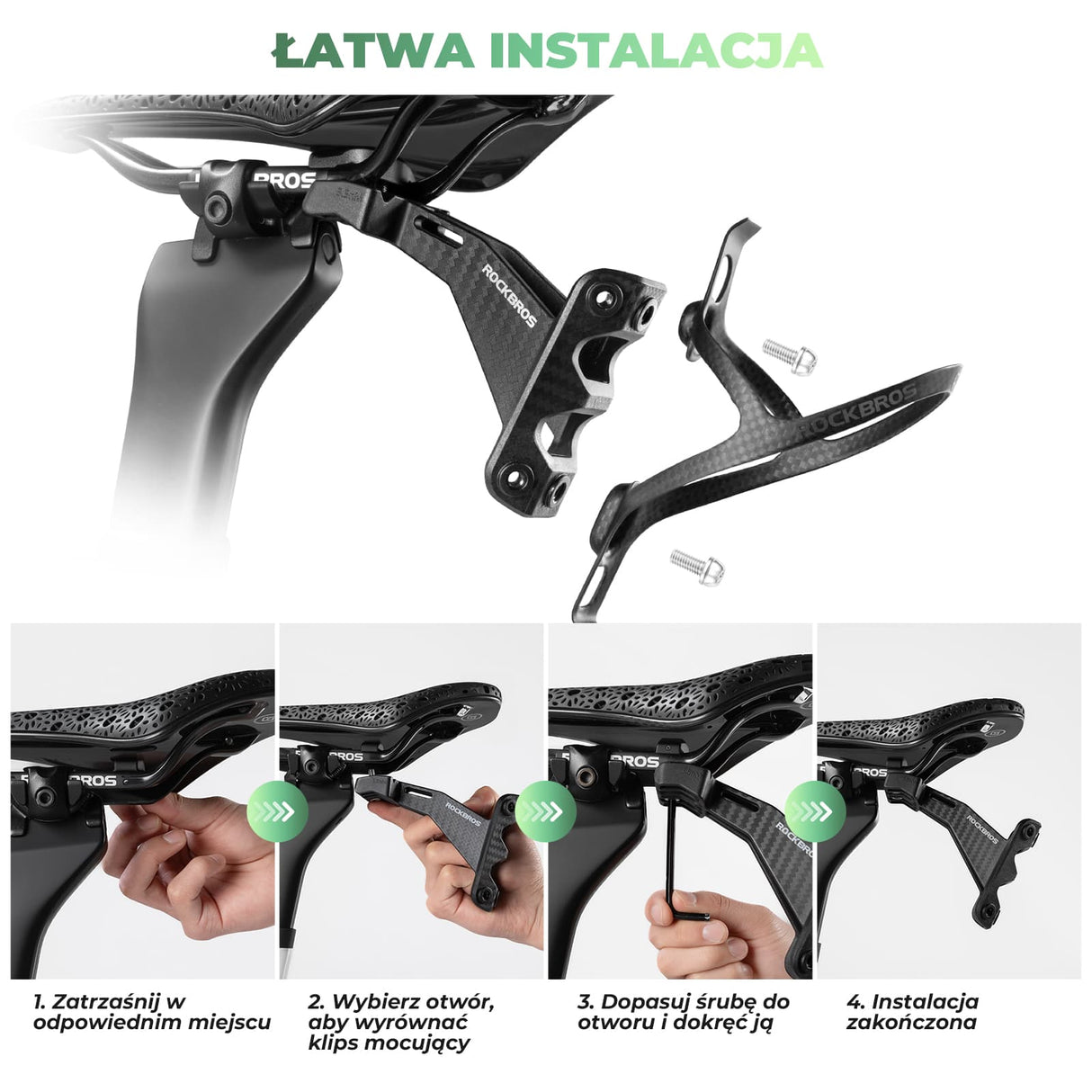 ROCKBROS Uchwyt Na Bidon z Dodatkowymi Funkcjami Możliwość Regulacji Uchwyty na bidon