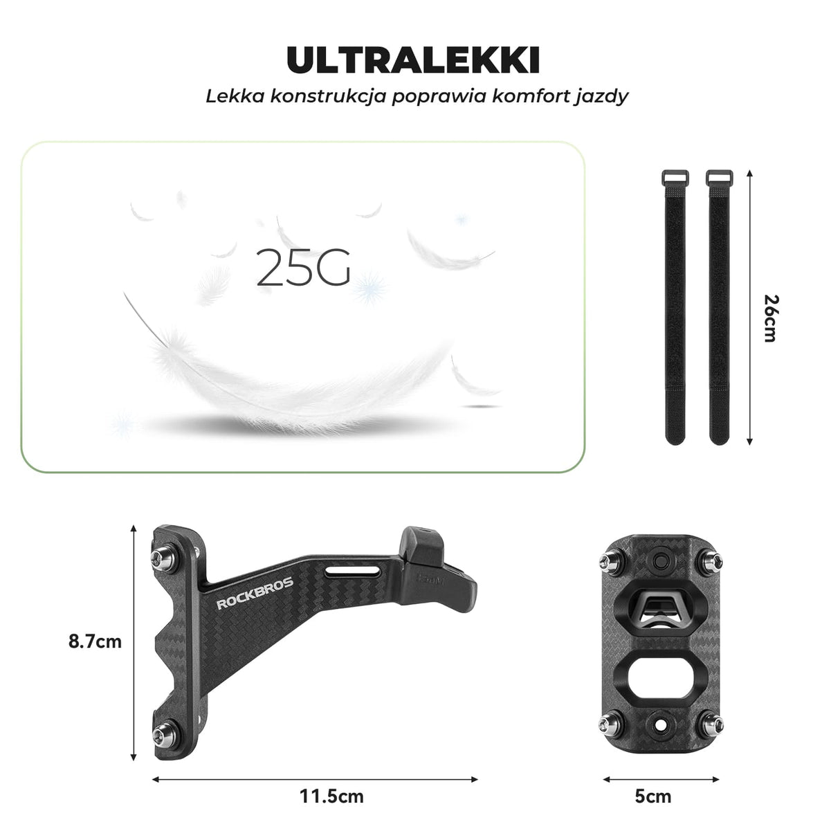 ROCKBROS Uchwyt Na Bidon z Dodatkowymi Funkcjami Możliwość Regulacji Uchwyty na bidon