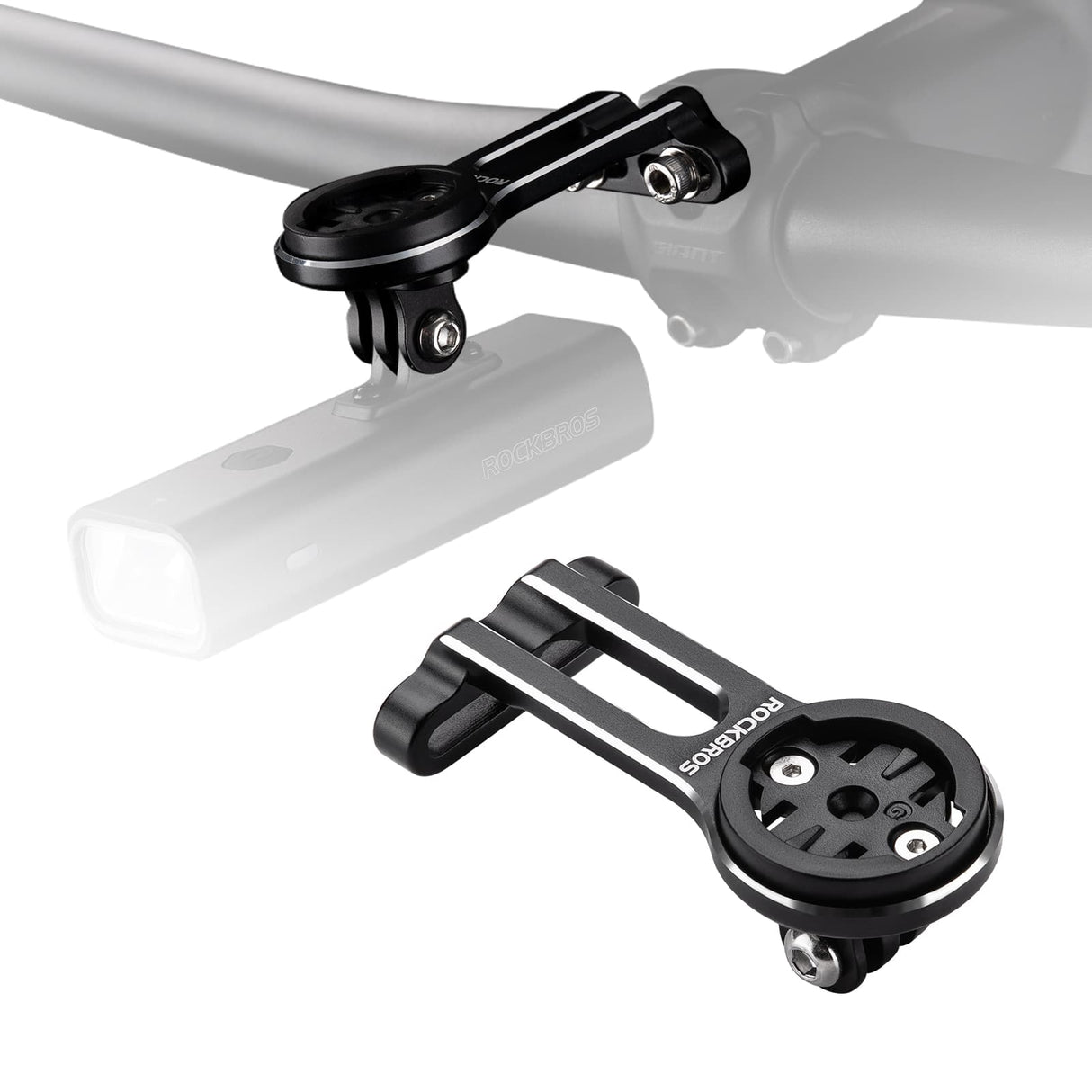 ROCKBROS Uchwyty Na Licznik Kompatybilny z Garmin, Bryton, Wahoo-FK-305 Uchwyt na komputer rowerowy