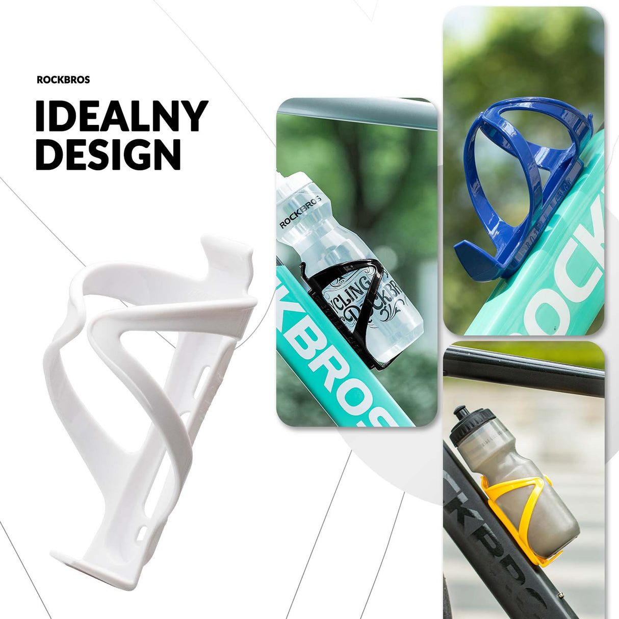 ROCKBROS ROCKBROS Uchwyt Rowerowy na Butelkę Bidon Koszyk Uniwersalny - Kolor do wyboru Uchwyty na bidon