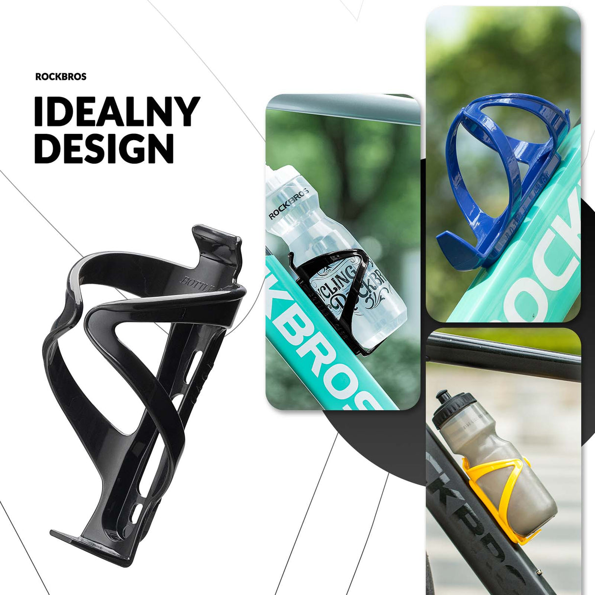 ROCKBROS czarny uchwyt na butelkę rowerową