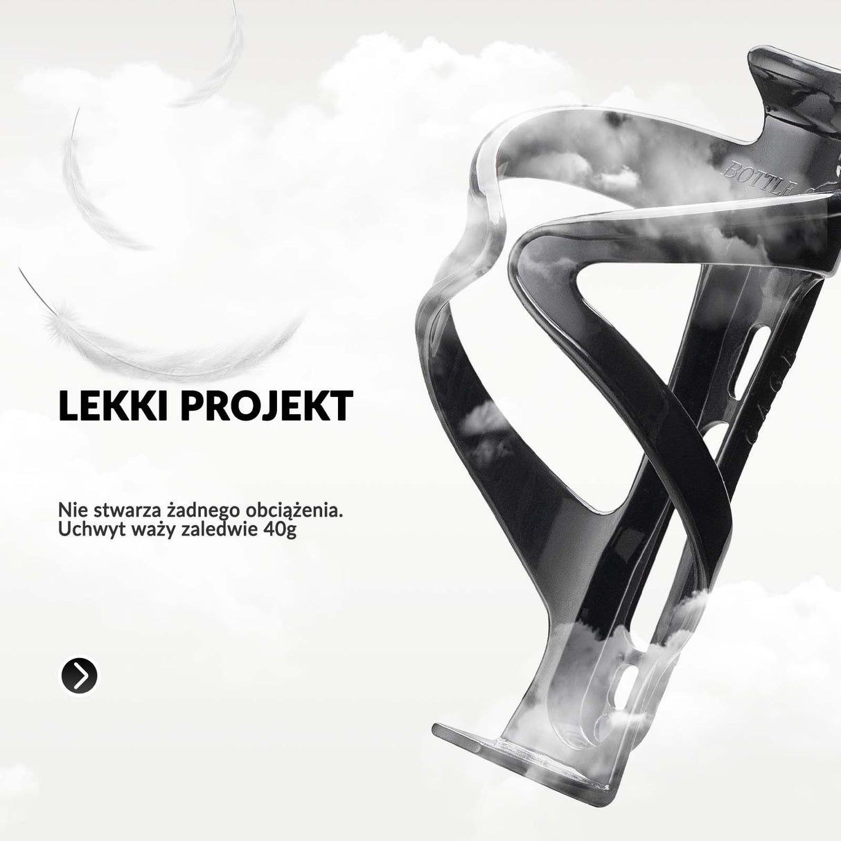 ROCKBROS czarny uchwyt na butelkę rowerową