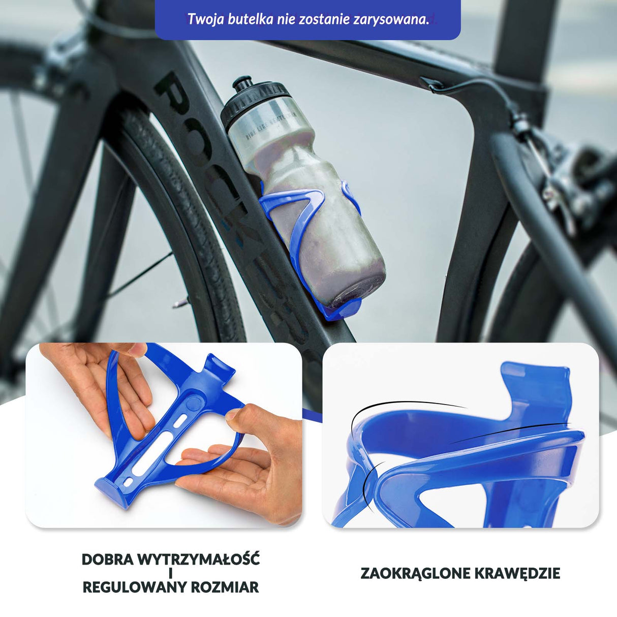 ROCKBROS ROCKBROS Uchwyt Rowerowy na Butelkę Bidon Koszyk Uniwersalny - Kolor do wyboru Uchwyty na bidon