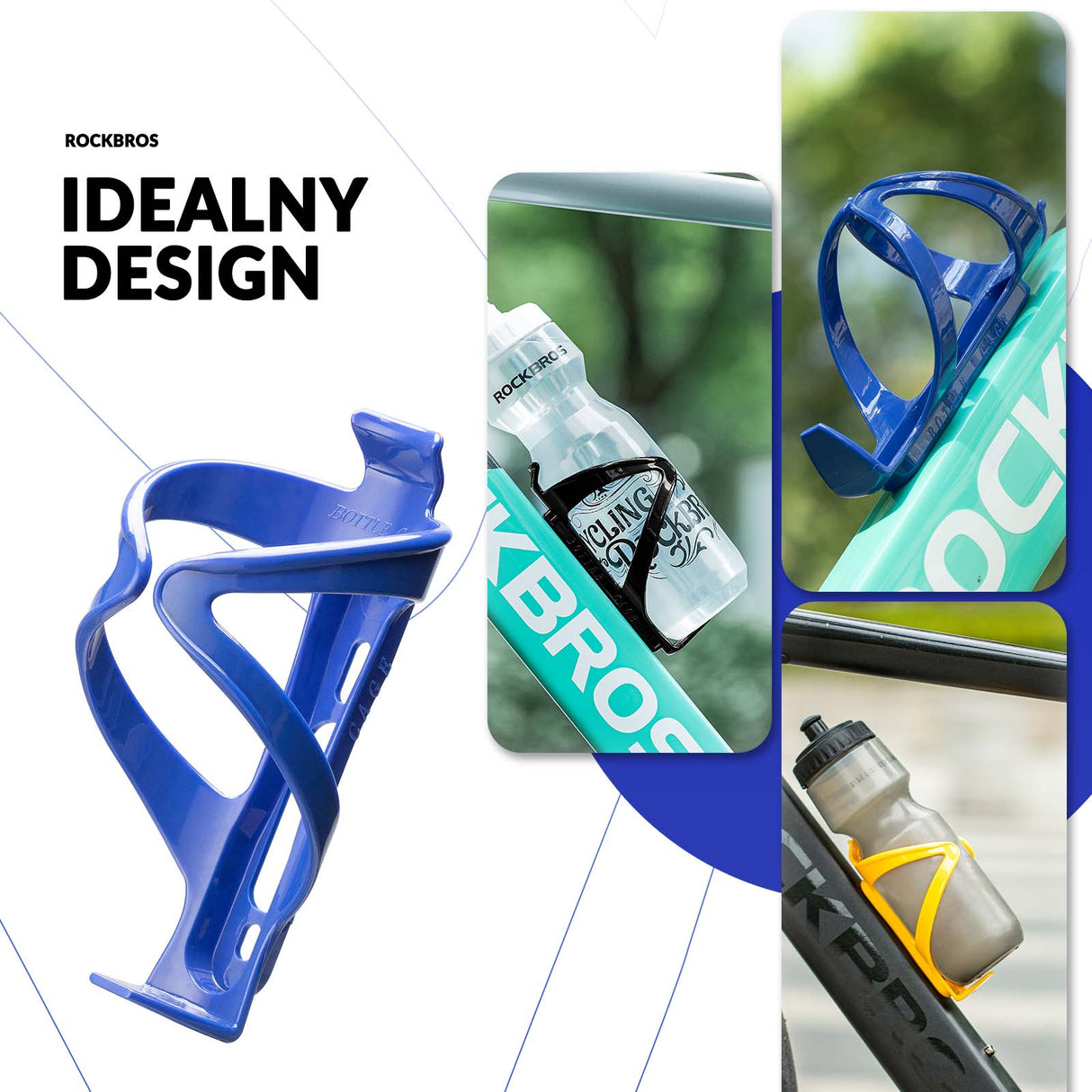 ROCKBROS ROCKBROS Uchwyt Rowerowy na Butelkę Bidon Koszyk Uniwersalny - Kolor do wyboru Uchwyty na bidon