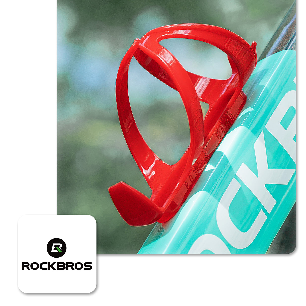 ROCKBROS Szkarłatny uchwyt na bidon rowerowy, 1 sztuka.
