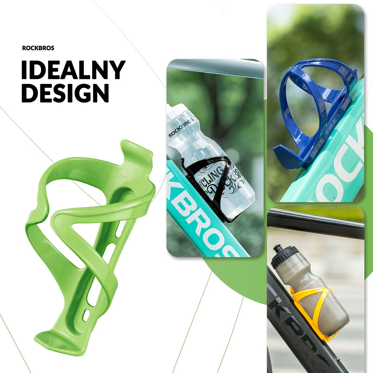 ROCKBROS ROCKBROS Uchwyt Rowerowy na Butelkę Bidon Koszyk Uniwersalny - Kolor do wyboru Uchwyty na bidon
