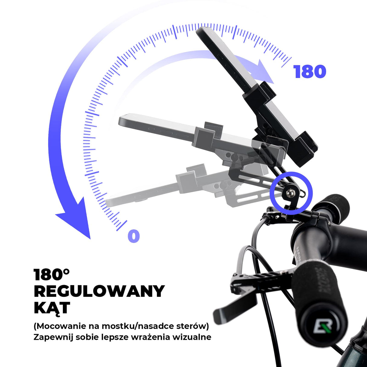 Aluminiowy Uchwyt Na Telefon z Różnymi Sposobami Mocowania