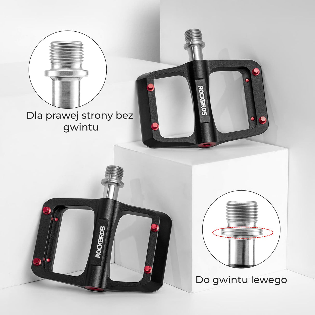 ROCKBROS Ultrale lekkie Pedały Rowerowe MTB / Szosowe 3 łożyska-BP2603 Pedały rowerowe