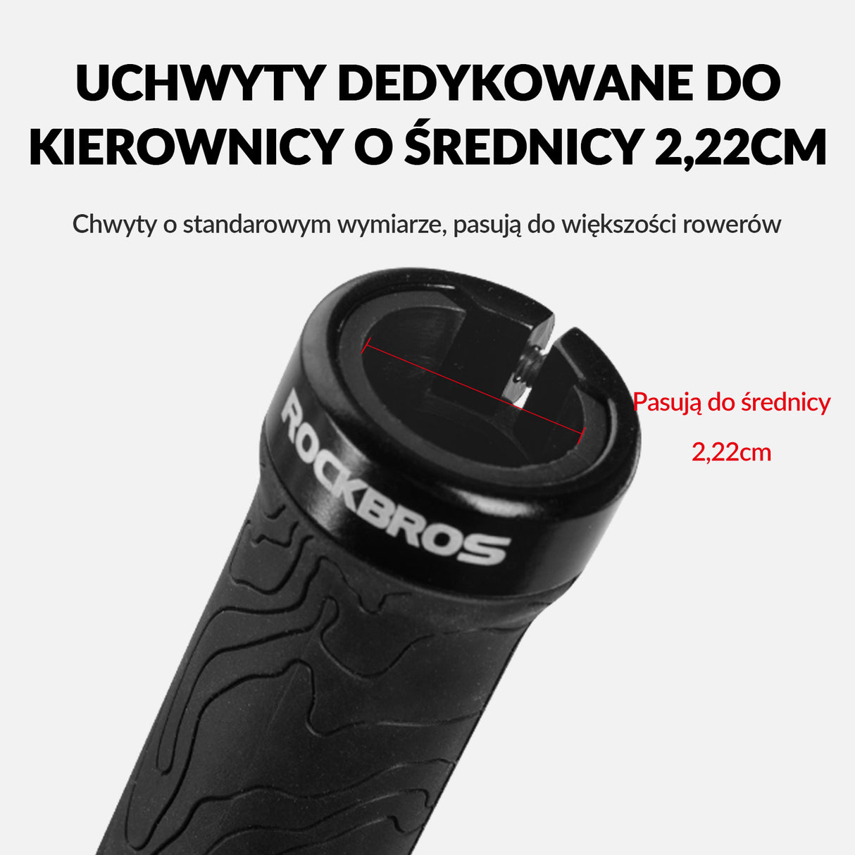 ROCKBROS Uniwersalne Chwyty Rowerowe Gripy 22mm Rączki rowerowe