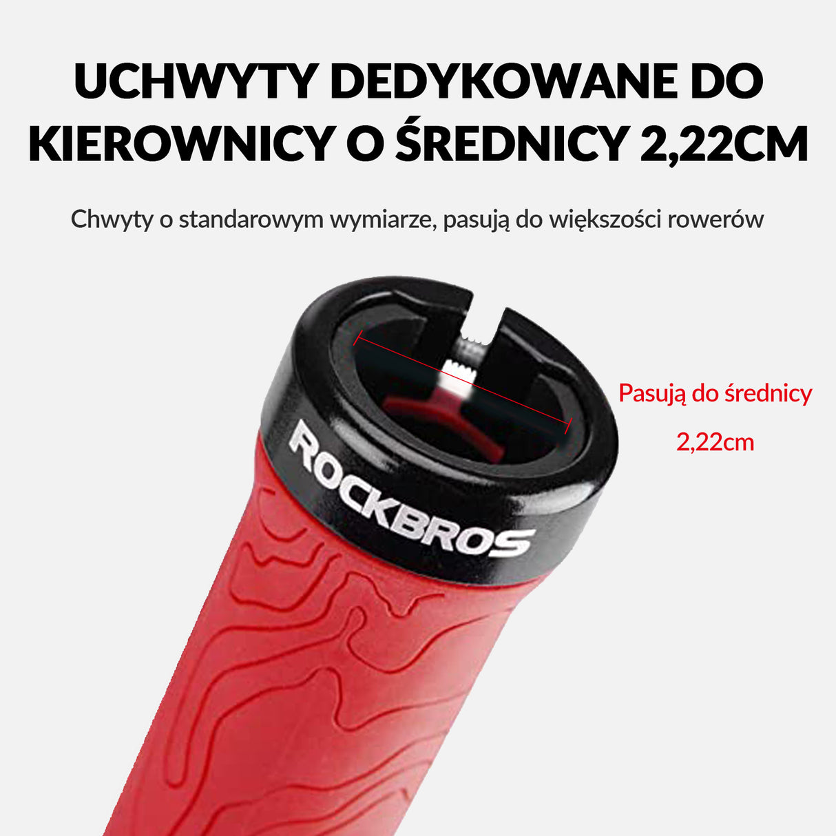 ROCKBROS Uniwersalne Chwyty Rowerowe Gripy 22mm Rączki rowerowe