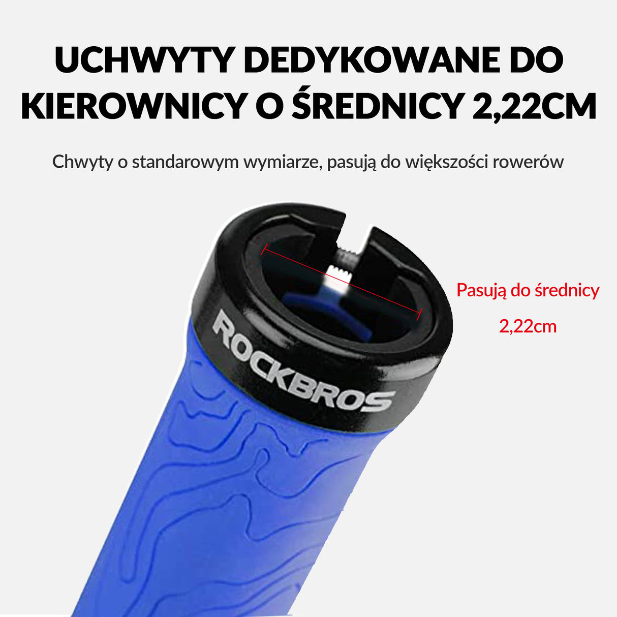 ROCKBROS Uniwersalne Chwyty Rowerowe Gripy 22mm Rączki rowerowe
